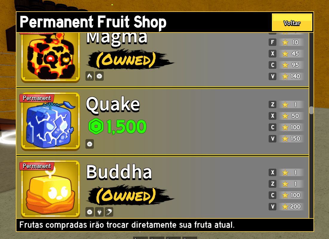 CONTA COM 15 FRUTAS PERMANENTES!!!