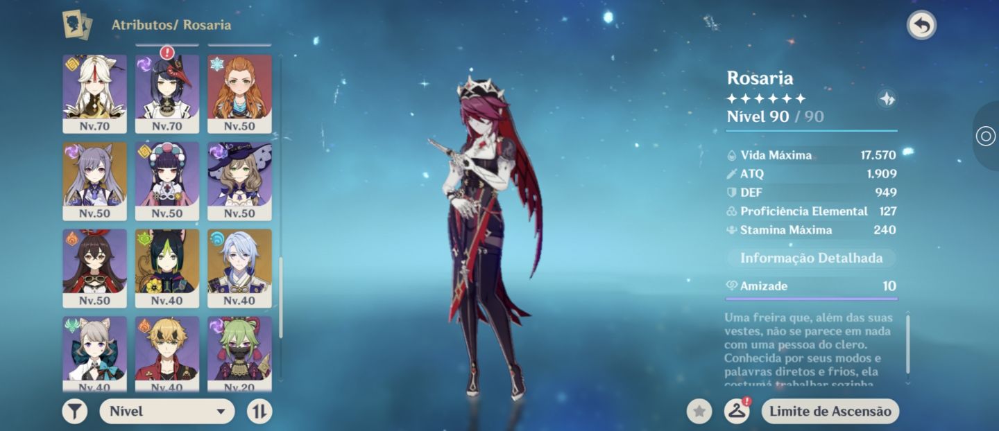 Conta genshin com 19 personagens T5 e 7 armas 5 estrelas toop !!