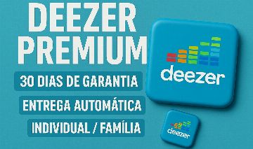 1 mês DEEZER PREMIUM NO SEU EMAIL +30 DIAS + Preço BAIXO ENTREGA AUTOMATICA