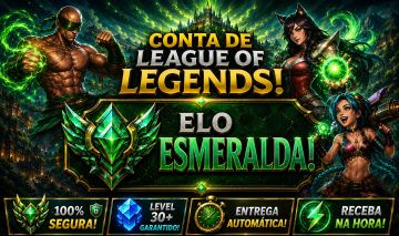 [Entrega Automática] Lol Esmeralda, 8 Skins, Skins Lendárias, 20K Ea, Lvl 49