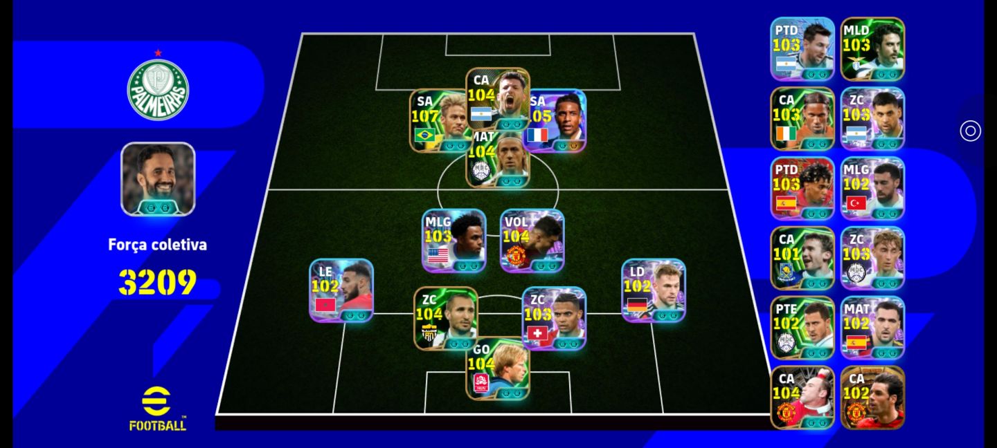 CONTA EFOOTBALL RARA! NOVO NEY 108 + OLISE LISO + GUTI PRIME + CASEMIRO E+++!
