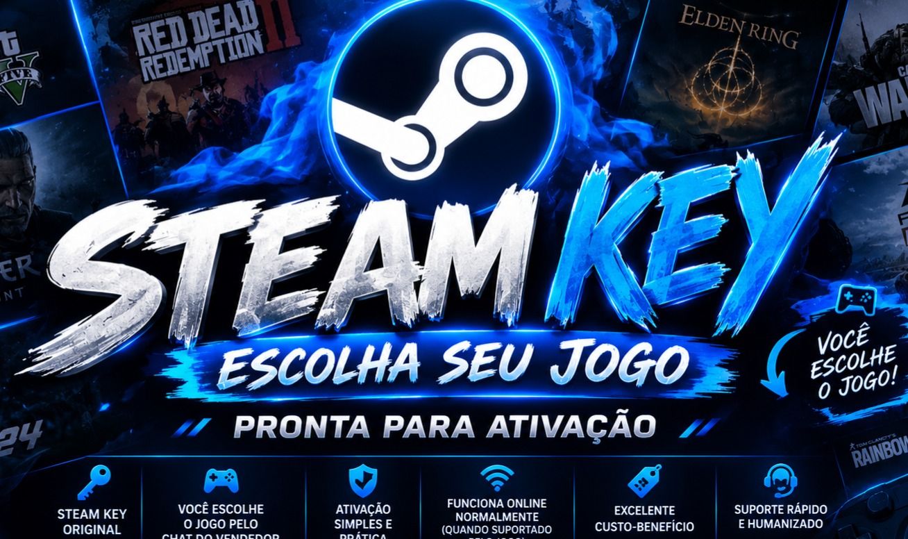 STEAM KEY | ESCOLHA SEU JOGO | PRONTA PARA ATIVAÇÃO | JOGOS INCLUSOS