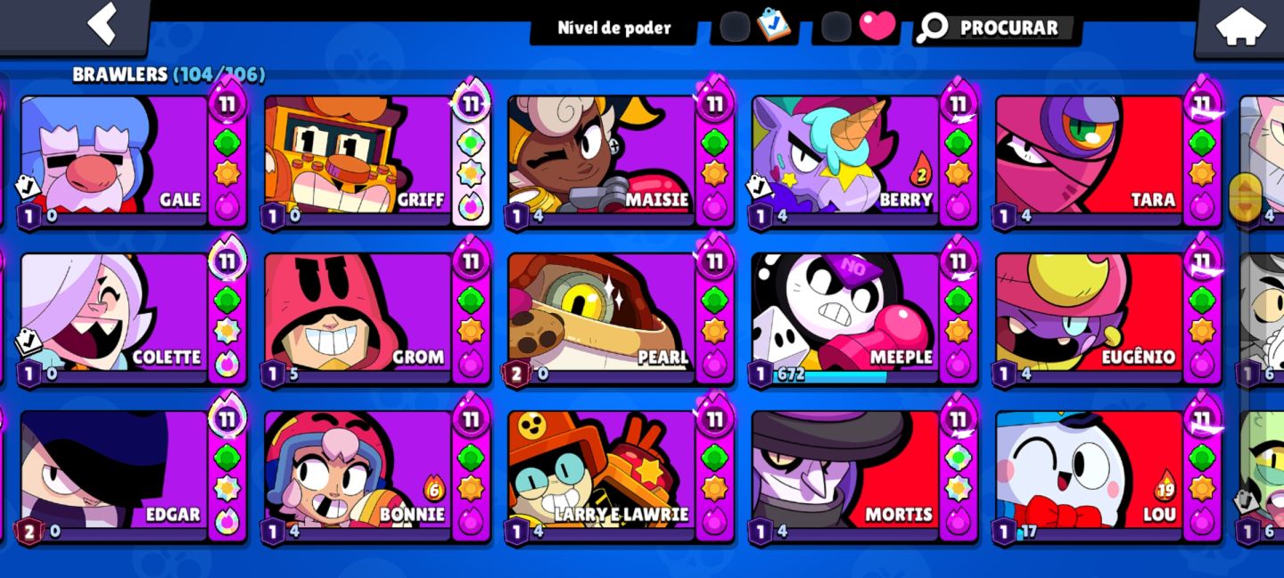 CONTA BRAWL STARS COMPLETA
