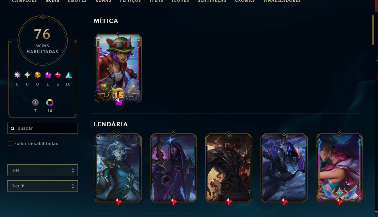 Skin Jhin cosmo negro / Diamante 32 PDL / Troca Nick / Full acesso