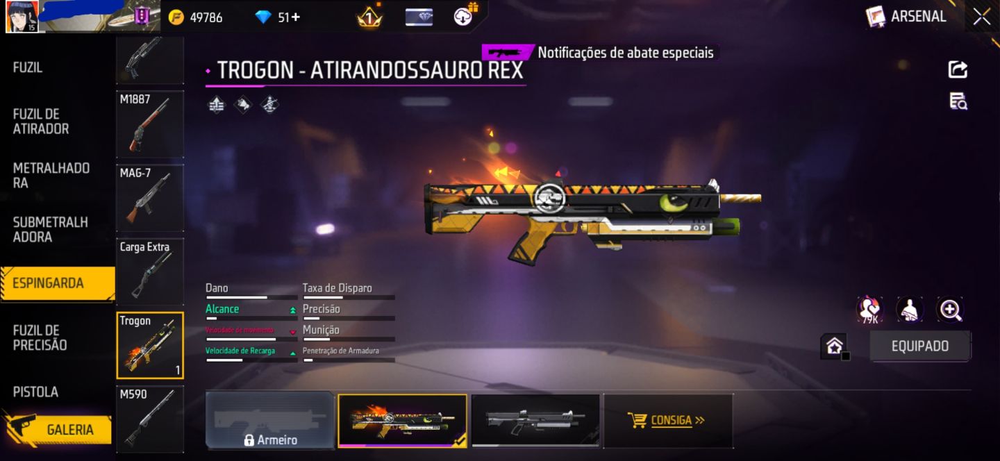 CONTA FREE FIRE COM CONJUNTO RAPOSA DO ÁRTICO | CONJUNTO JIRAIYA | UMP BOOYAH