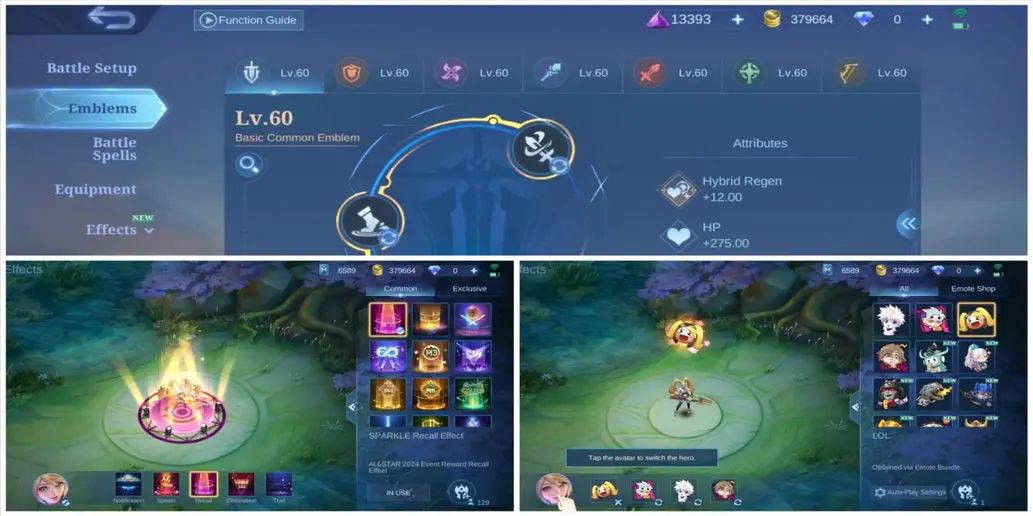 CONTA MLBB FA | VALE GAARA | NATALIA COLLECTOR | BUMBLEBEE | EMBLEMAS FULL