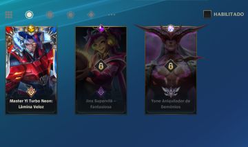 Conta wild rift com skins de master yi principalmente