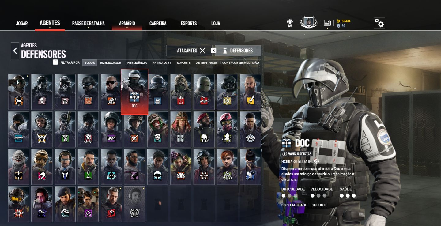 Conta de R6 nivel 280, com skins amuletos e 3 elites a partir do ano 3