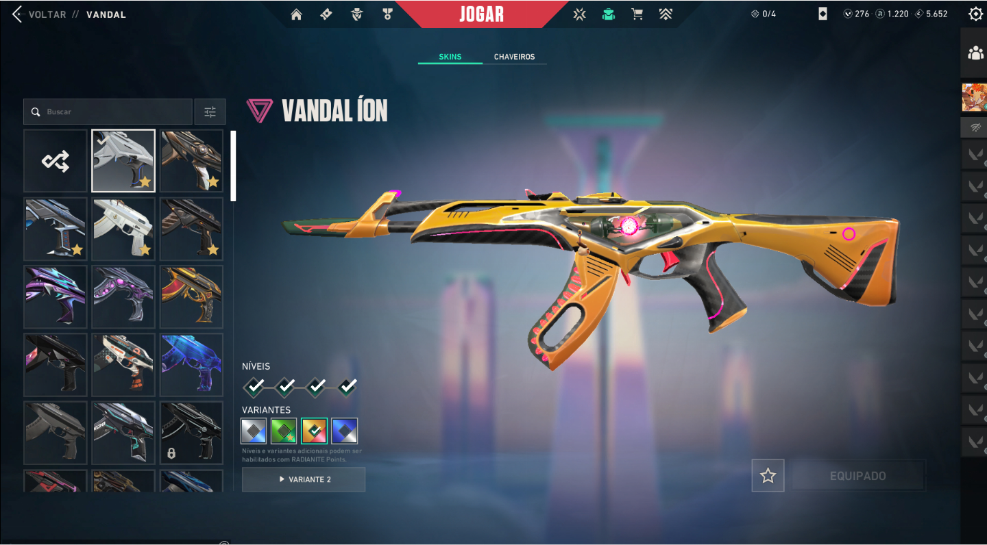 CONTA VALORANT COM 1198,60 GASTO EM SKINS