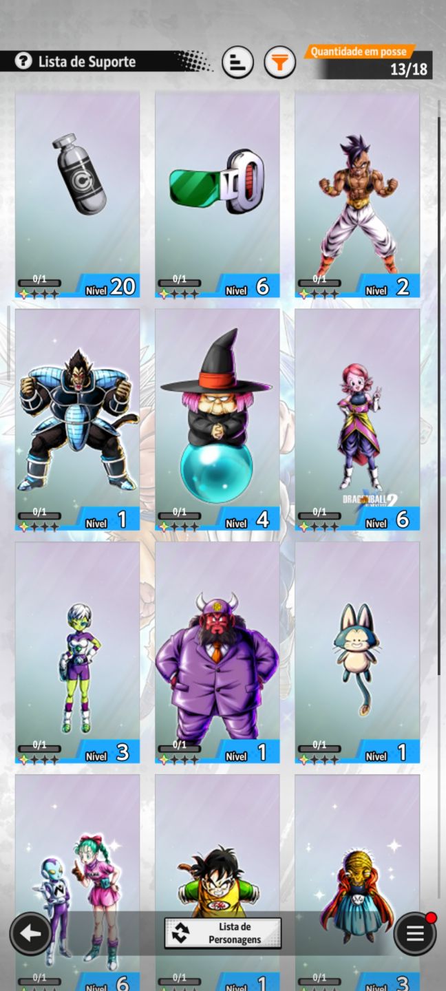 Conta End Game do Dragon Ball Legends