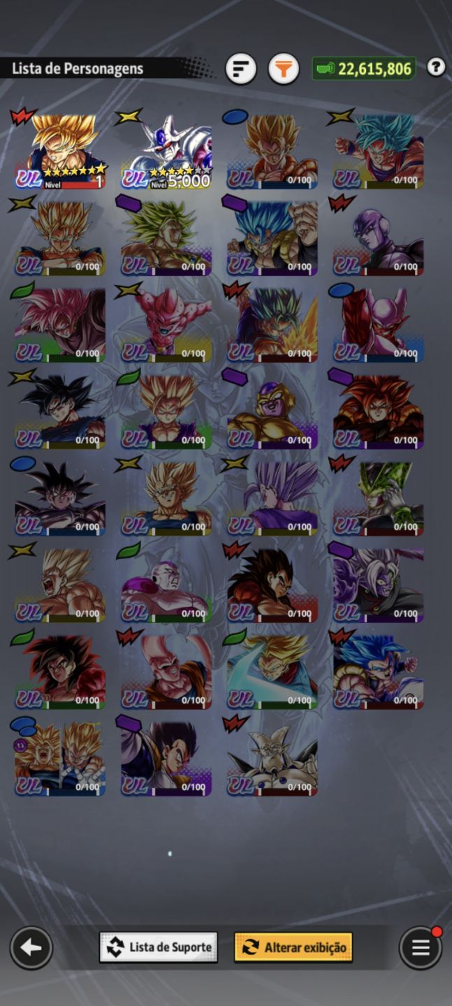 DRAGON BALL LEGENDS! NOVO COOLER UL+LR GOKU SSBK 14+LFS MUITO ESTRELADOS+ZENKAIS