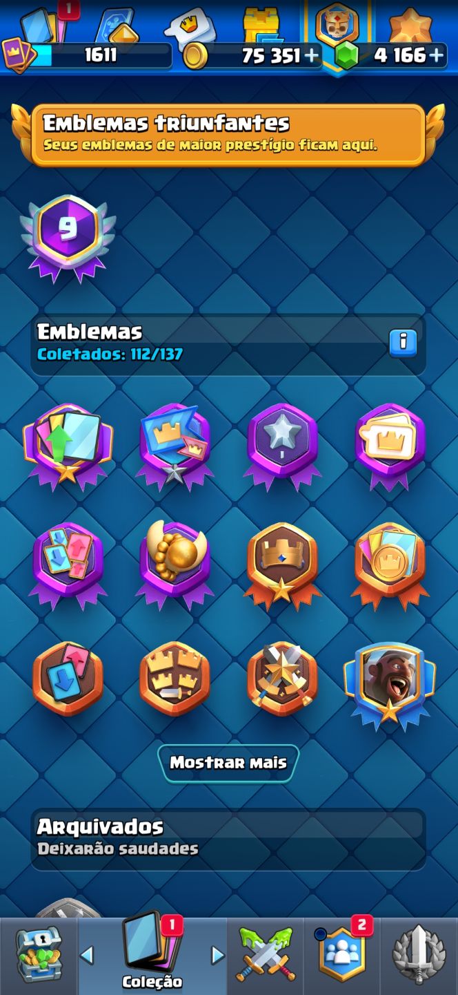 Conta Clash Royale, brawlstars e Clash of clans