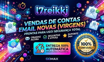MELHOR DO MERCADO | CONTAS NOVAS COM ALTA QUALIDADE | ENTREGA ALTOMATICA