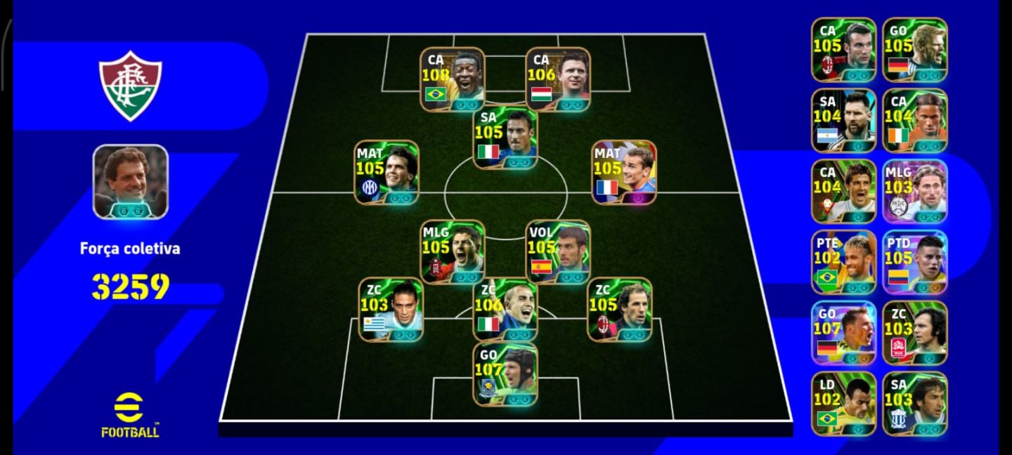 Conta de efootball. 3259 de Força!!!