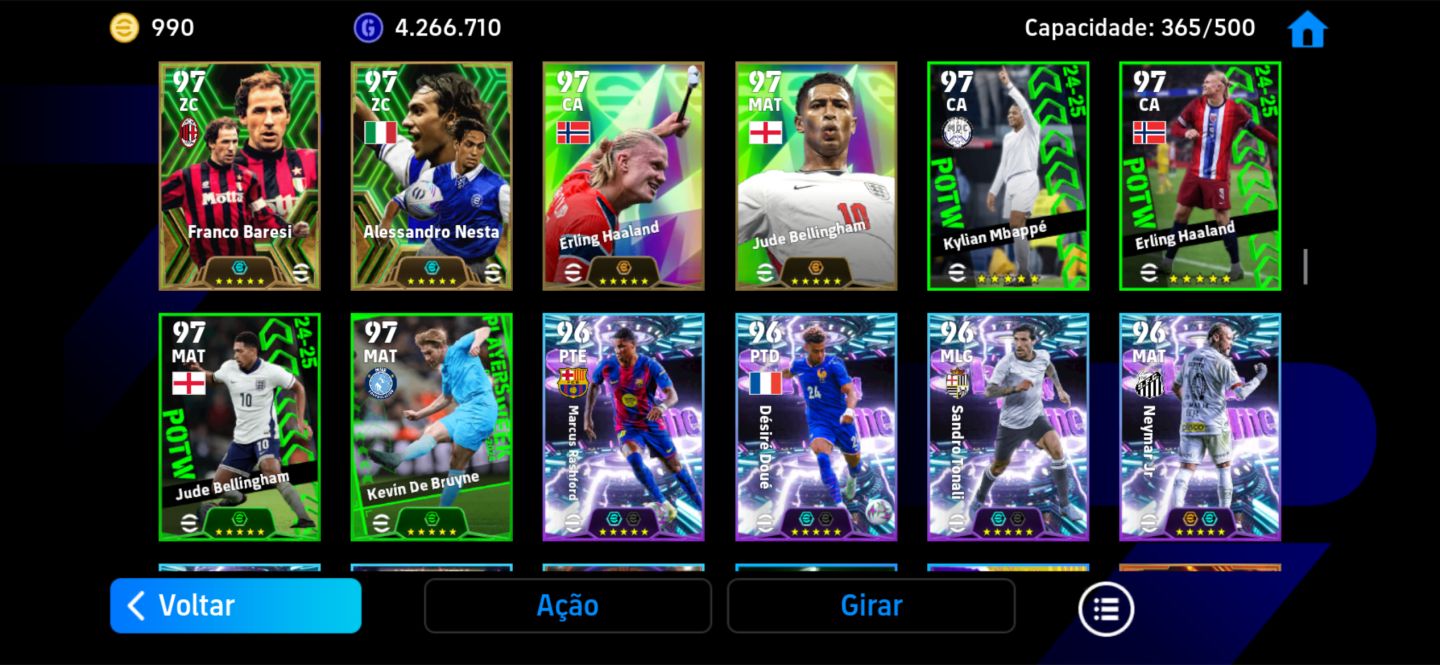 CONTA DE EFOOTBALL MOBILE COMPLETA