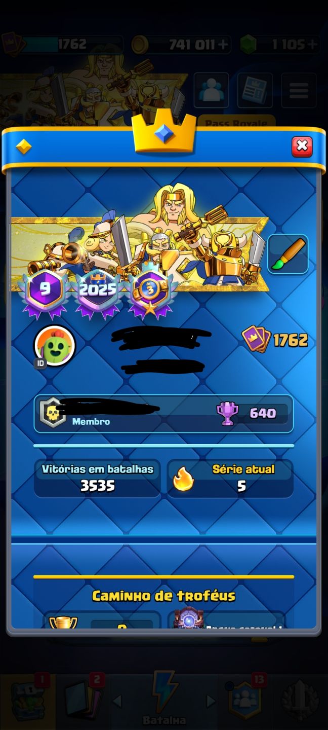 CONTA CLASH ROYALE, 14K TROFÉUS E 9 ANOS DE JOGO!