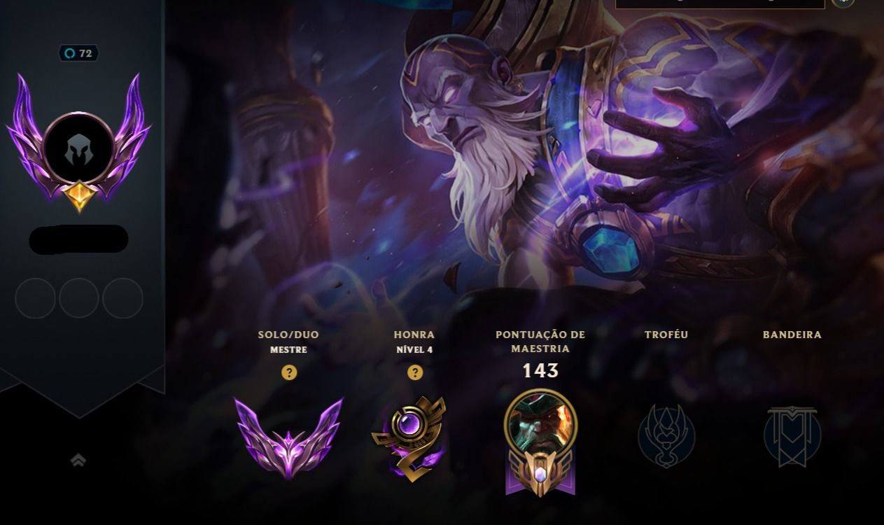 CONTA MESTRE 18PDL PEAK ELO GM COM RYZE TRIUNFANTE