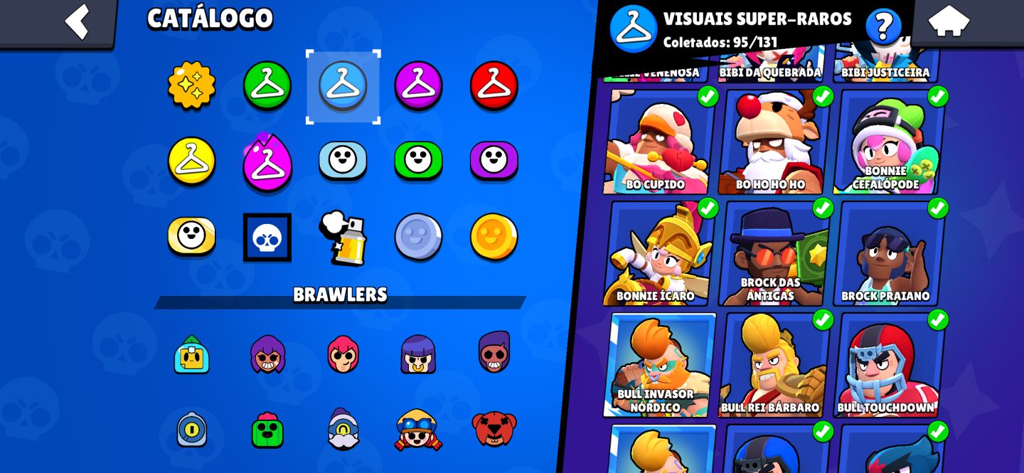 Conta antiga brawl stars| Skins raras| 93Ktroféus | 12 brawl pas plus| 106 brwl