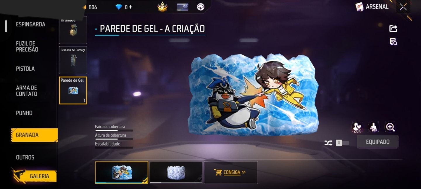CONTA FF NIVEL 23 + SKIN DO NARUTO + BIO DE BATALHA + GELO + MOCHILA SHURIKEN