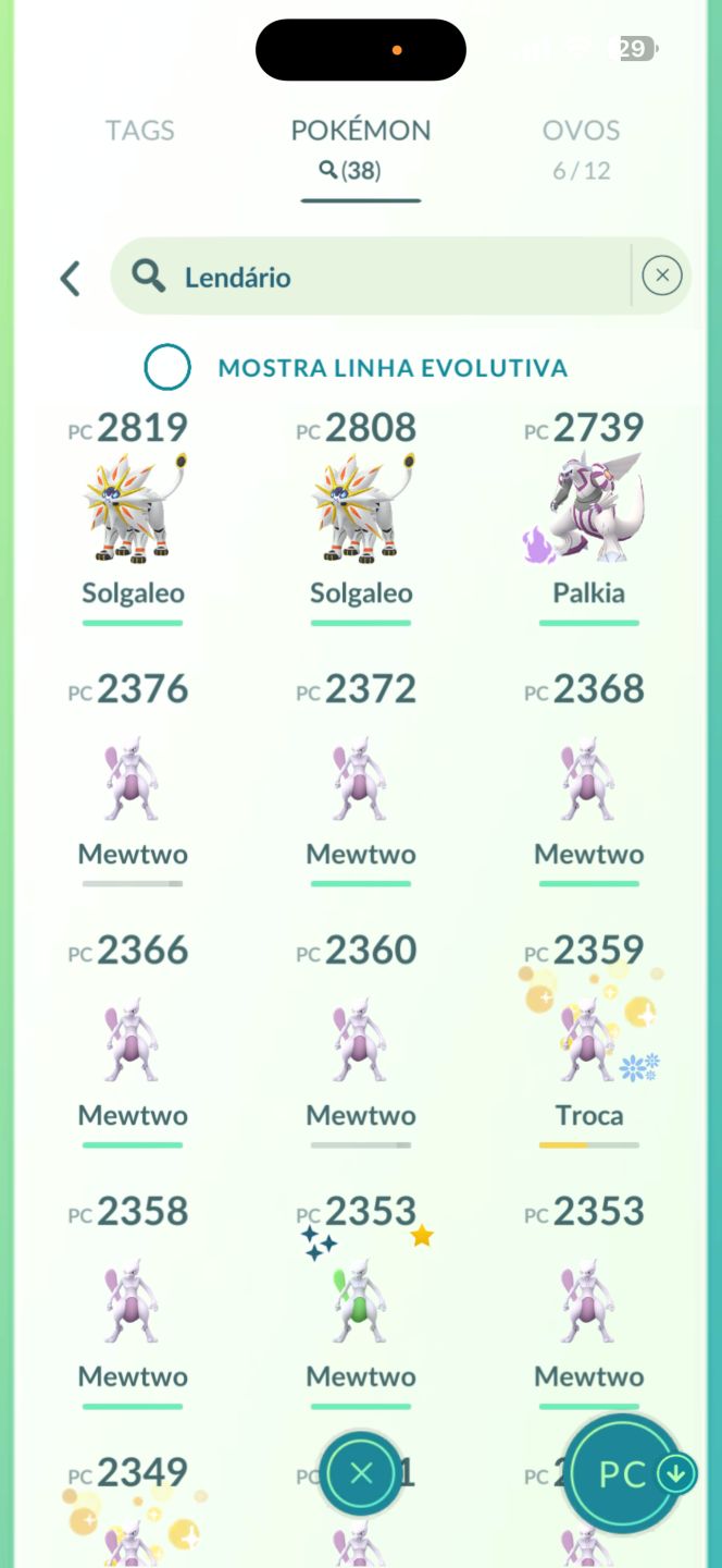 Conta Level 70 de 2016 Pokemon Go 38 Lendário e 38 shinys