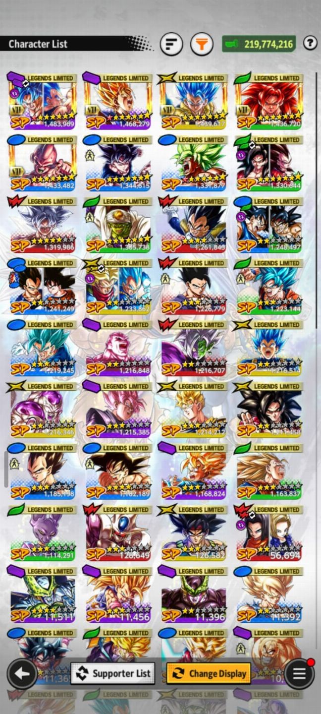 Conta DB legend top, gogeta blue ultra novo!!