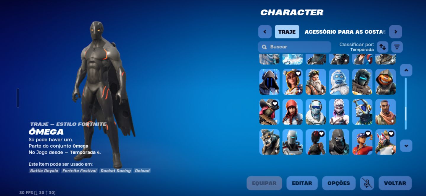 Conta og com a temporada 4,5,6,7,2 full com mais de 100 skins