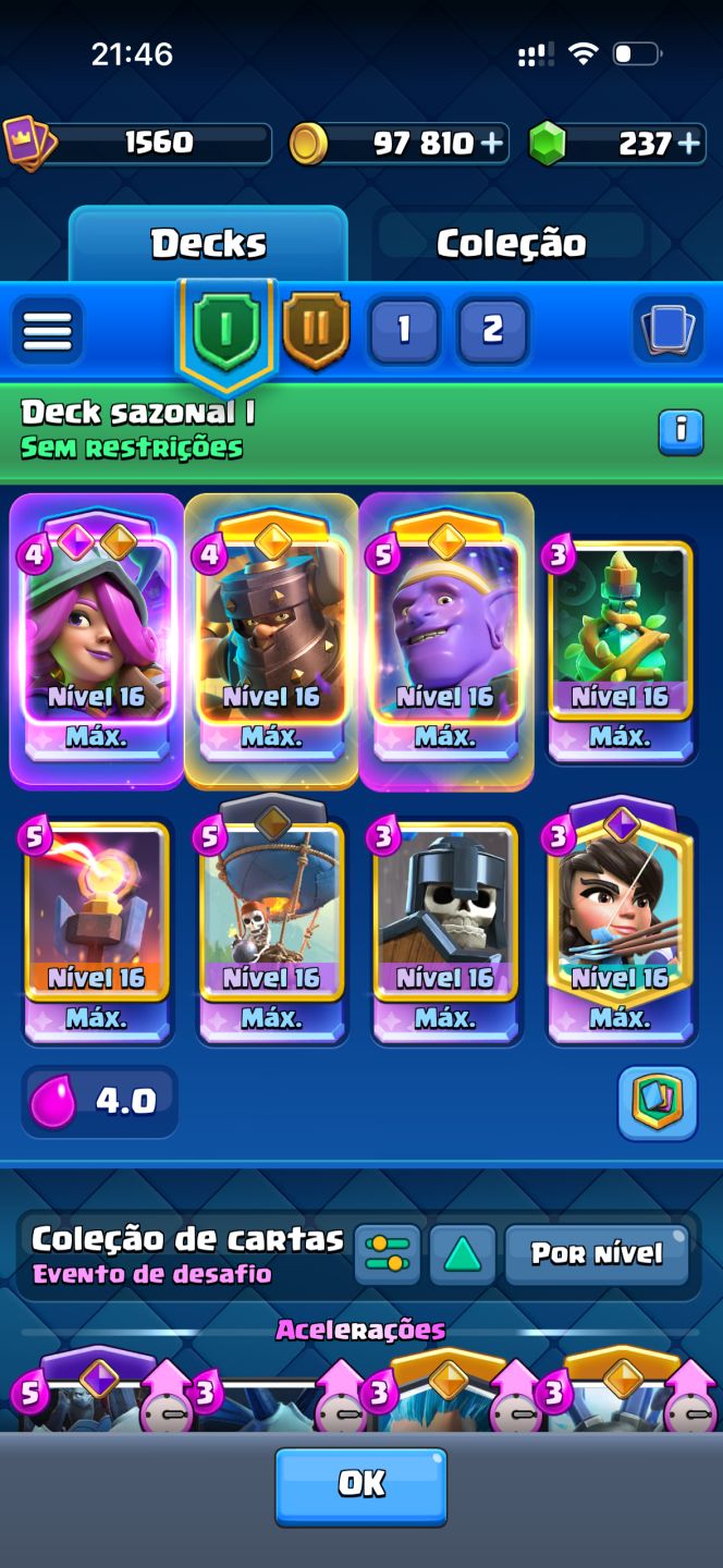 CONTA CLASH ROYALE FORTE / COMPLETA