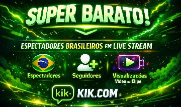 KIK Lives Brazil, Espectadores BR ao vivo, Seguidores e Views de Qualidade.