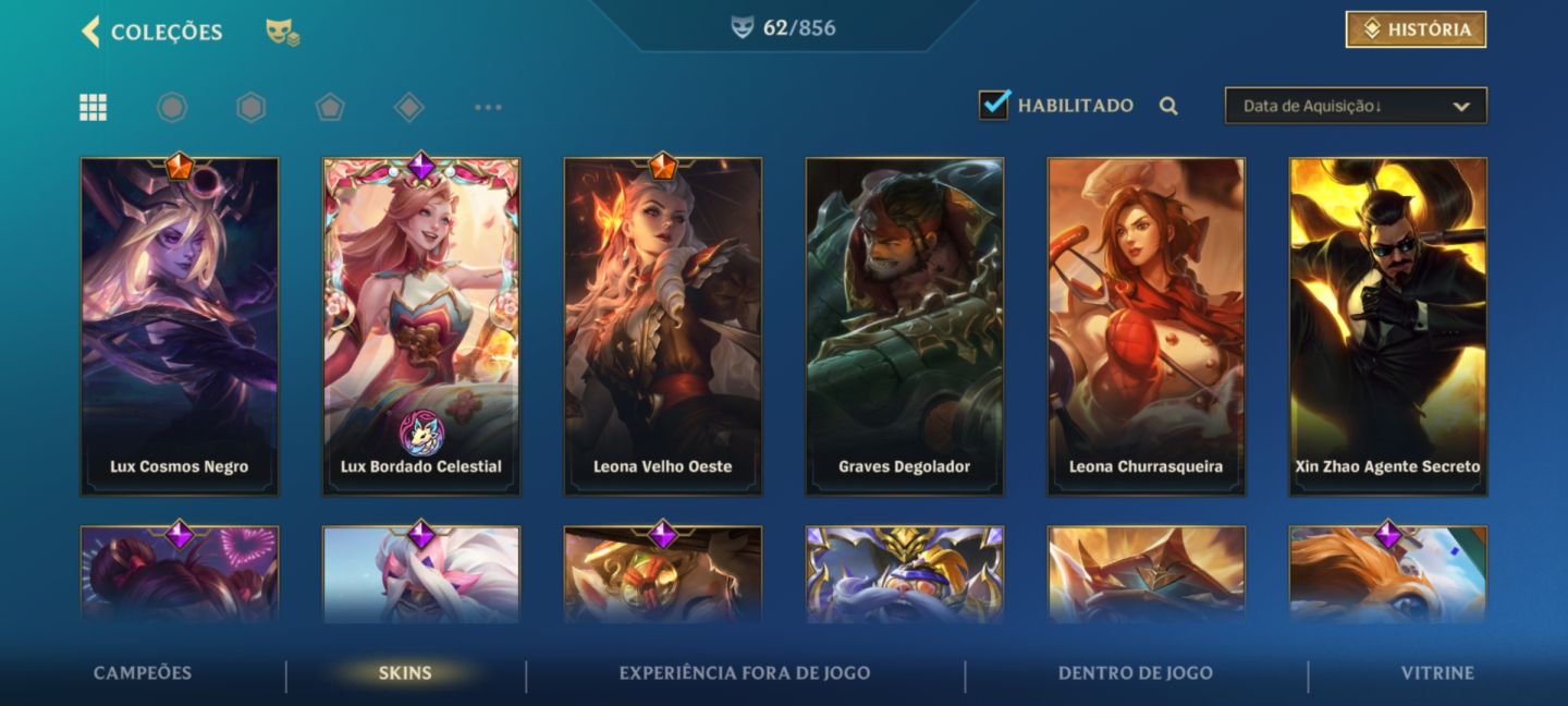Conta WIld Rift League Of Legends 62 Skins De Eventos E Coleção Leona Completa