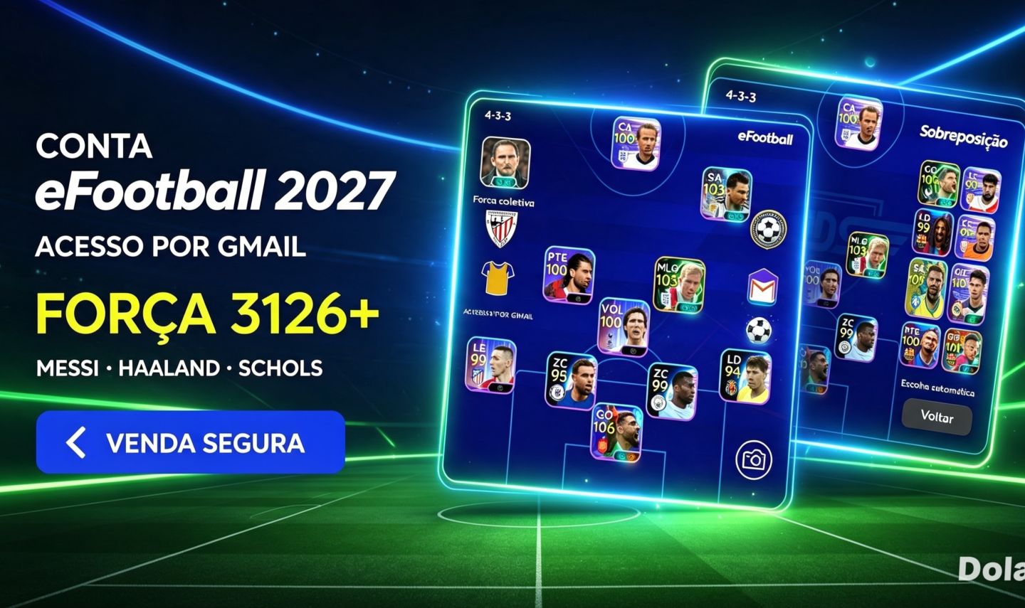 Conta eFootball 2027 Acesso por Gmail | Time 3126+