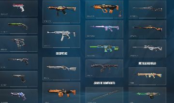 CONTA VALORANT COM FACA RGX, VANDAL MACACO, SAQUEADORA, PHANTOM BRINQUEDO ETC...