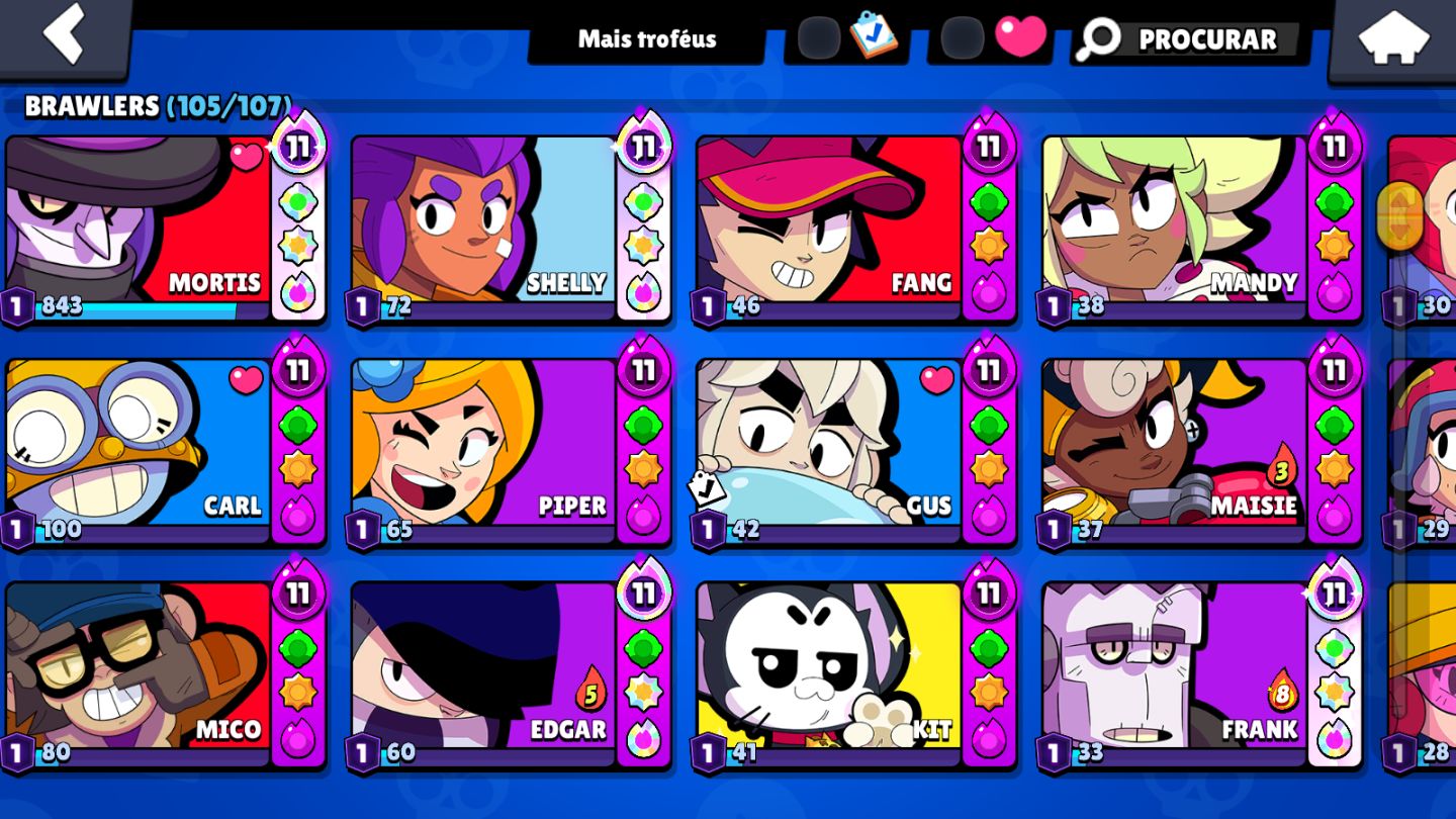 CONTA BRAWL STARS | 83K+ TROFÉUS | 82 BRAWLERS LVL 11 | 45 HIPER | CONTA 2020