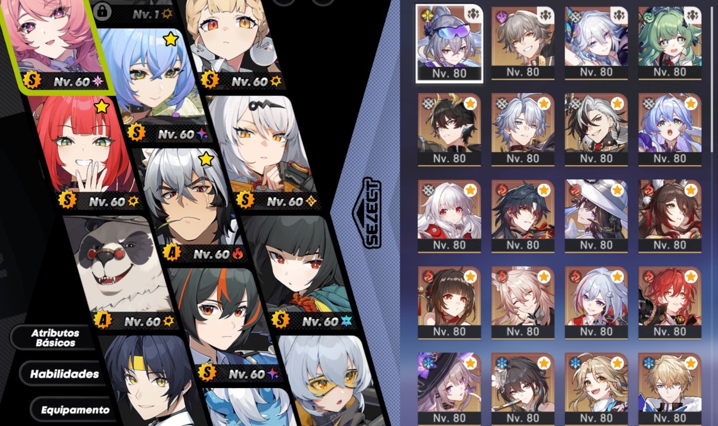 Conta ENDGAME Honkai Star Rail (HSR) + Zenless Zone Zero (ZZZ) Valor negociável!