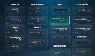 Conta com skins e bastante faca. Xenohunter, karambit