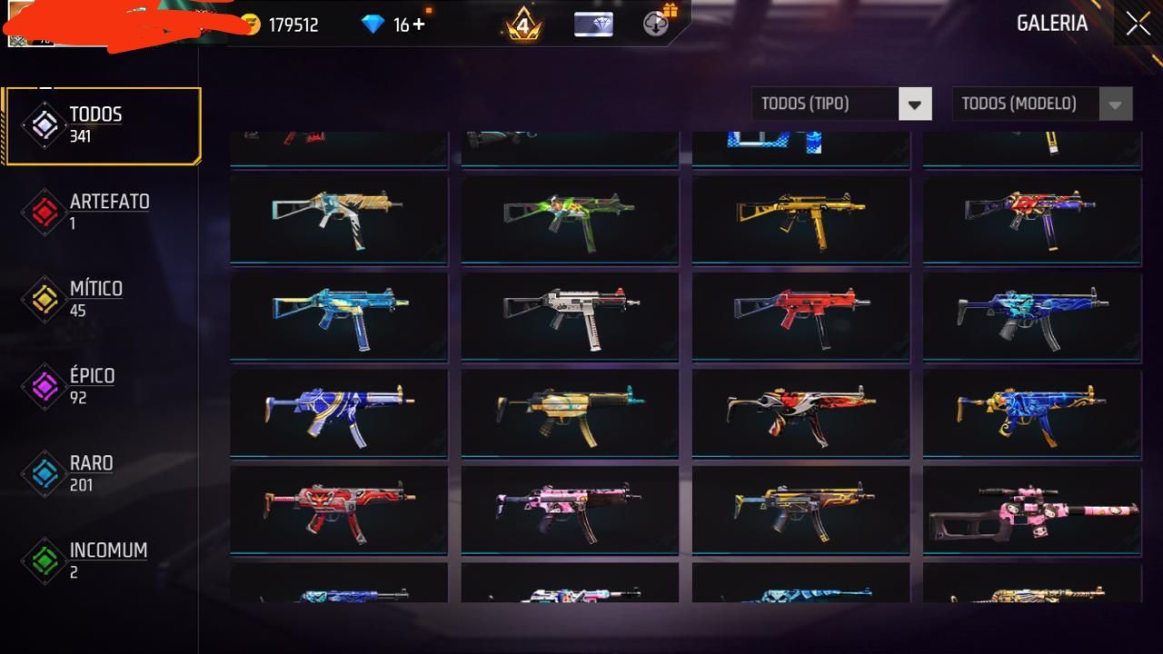 CONTA braba de Free fire com passe antigo, via Facebook (app)