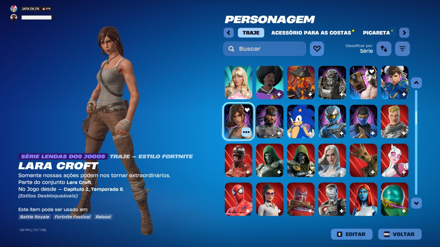 Conta fortnite competitivo, skins cleans, emote raro, picaretas cleans 300+ skin