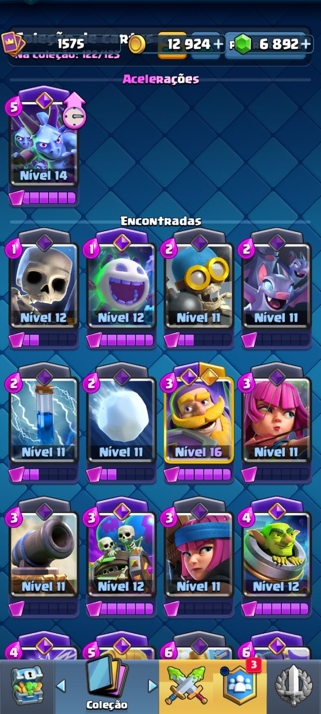 CONTA DE CLASH COM VÁRIAS EVO