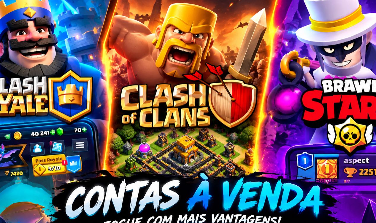 Conta Clash Royale + Clash of Clans + Brawl Stars Conta Completa