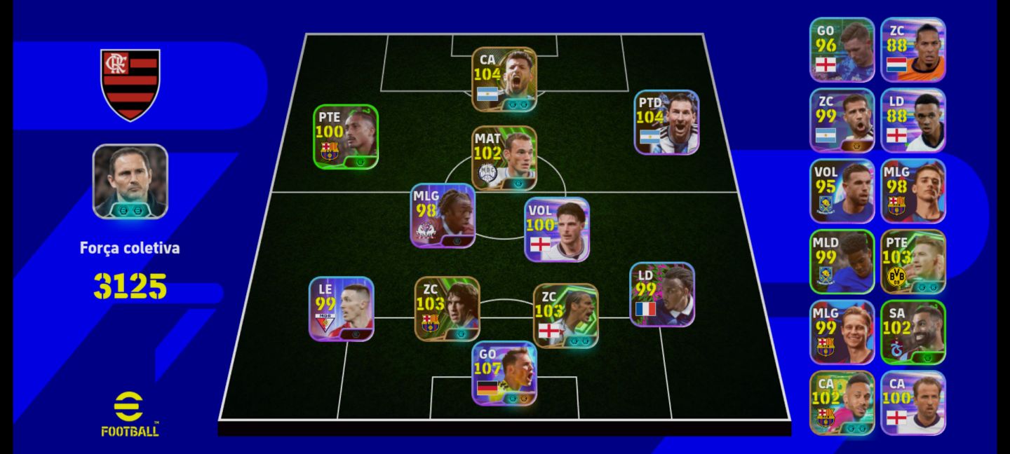 CONTA eFootball 2026 | FC 3125 | Neuer 107 | Vários 100+ | Elenco Forte