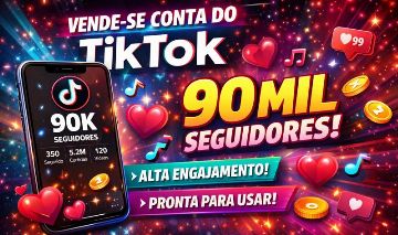 Conta TikTok com 90 MIL Seguidores Alta Engajamento e Pronta para Monetizar