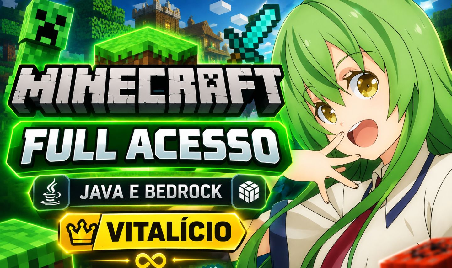 [PROMOÇAO ESPECIAL] Minecraft Original Full Acesso Permanente + Suporte Rapido