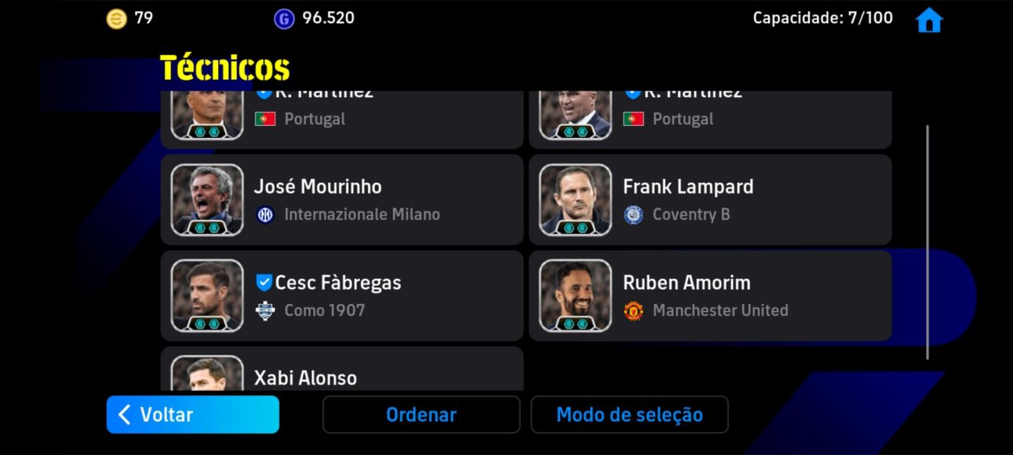 CONTA DE EFOOTBALL / TIME META / FULL / BANCO COMPLETO !!!