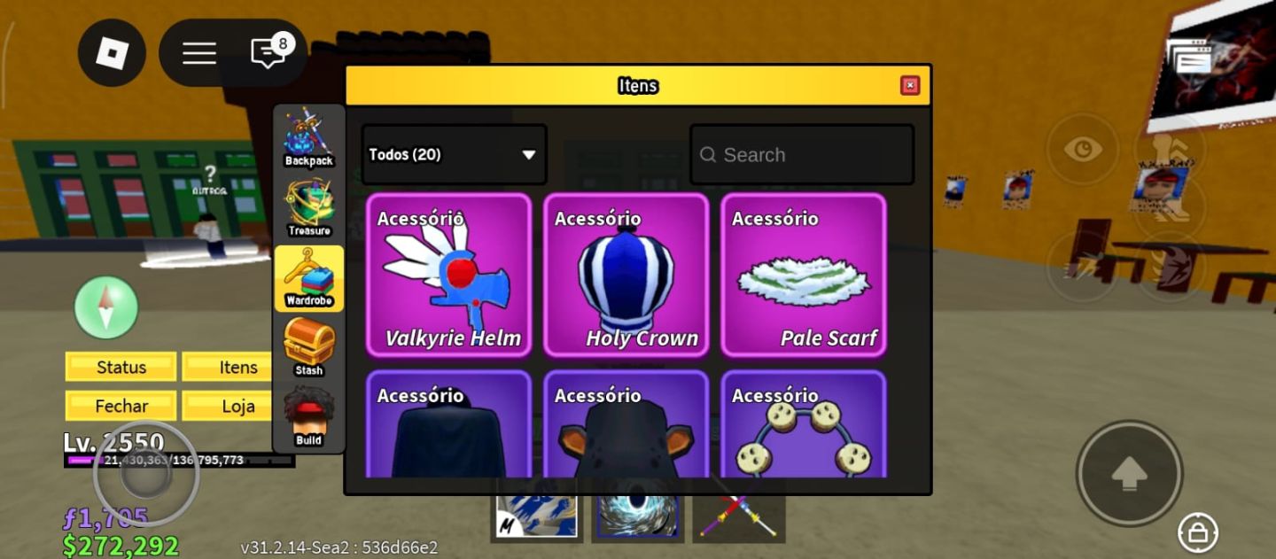 Conta muito boa do roblox que tem muita coisa em todos os jogos bons