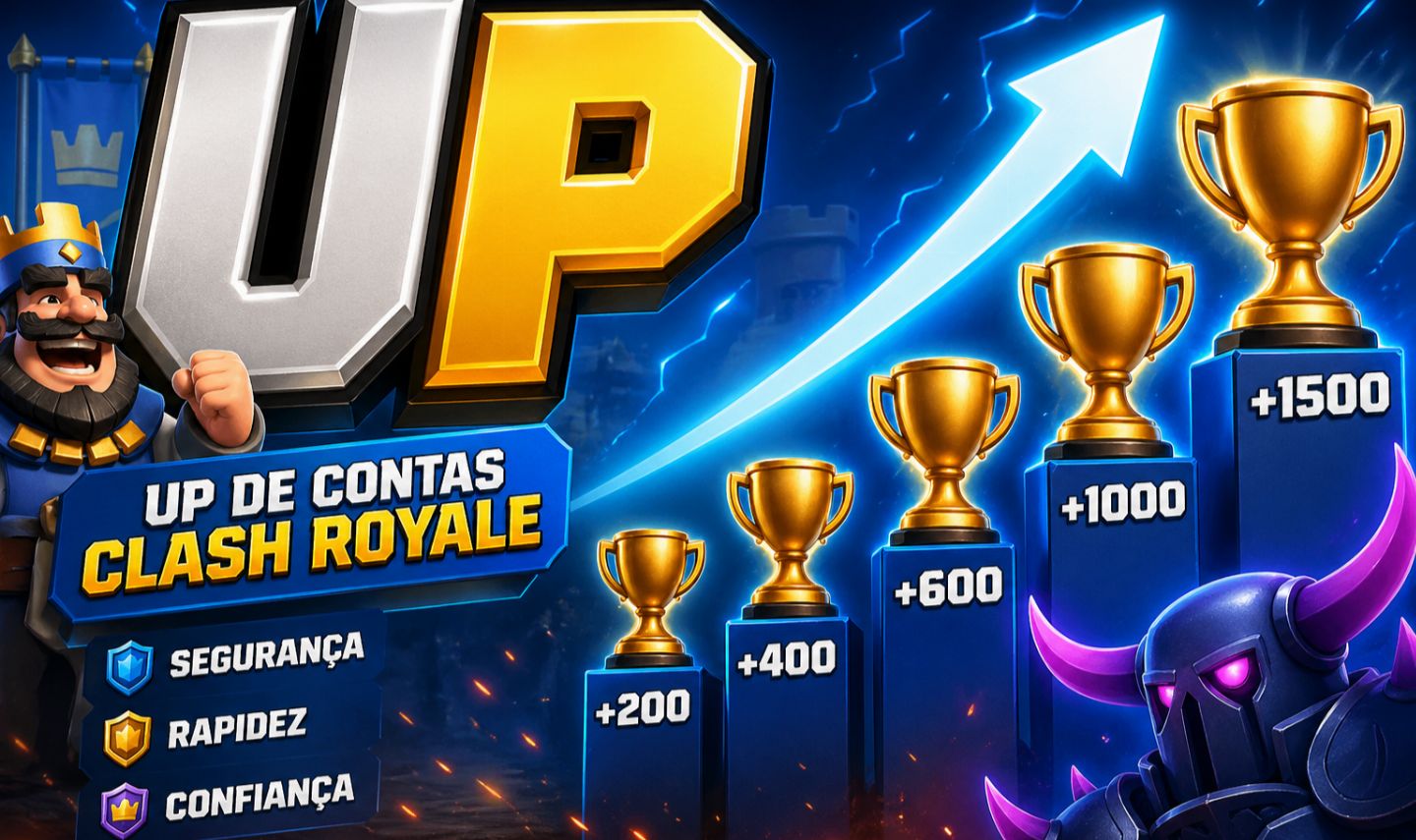 UPO CONTA NO CLASH ROYALE RÁPIDO E BARATO [Arenas, Troféus, Ligas] - ELO JOB -