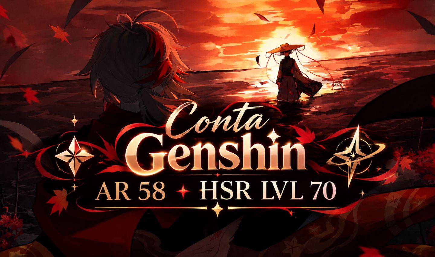 Conta Genshin AR58 + HSR I 20 T5 e 11 Armas 5 estrelas no genshin e + no HSR