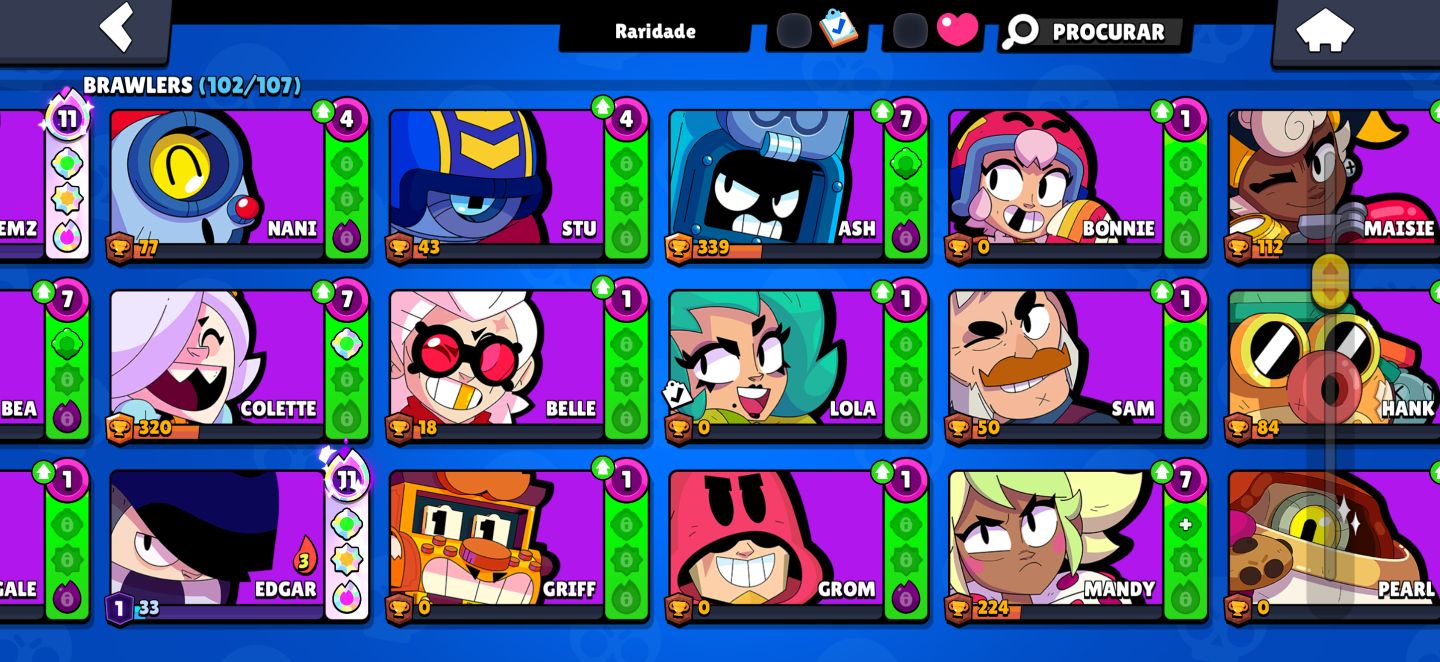 Conta de Brawl Stars 40k de troféus muito boa!! Preço a negociar