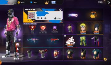 Conta de Free fire com segundo passe Lv 74
