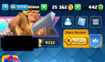 Conta clash com várias cartas nivel 15