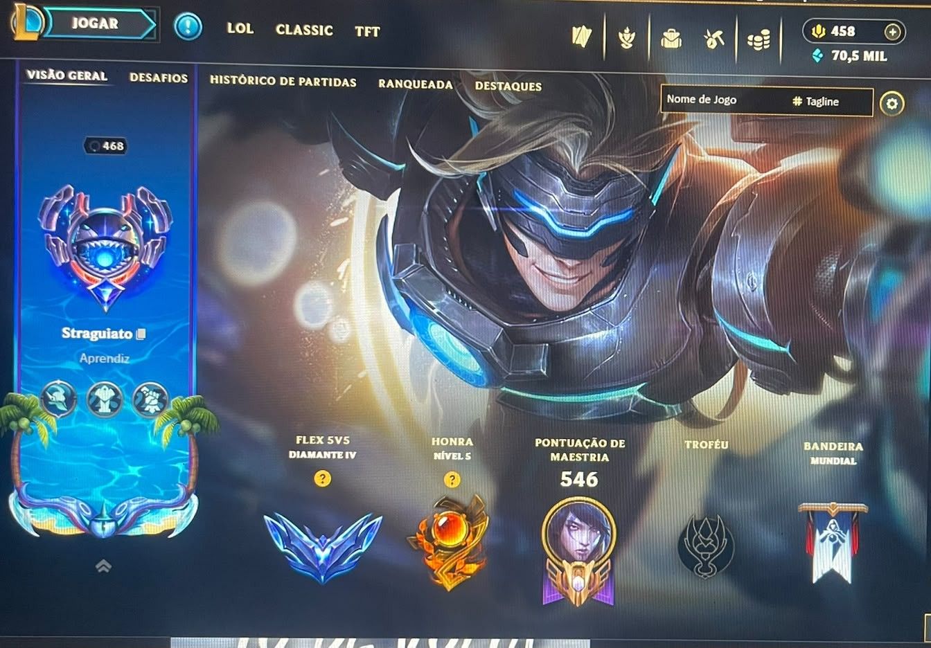 CONTA LOL DIAMANTE 4 | 268 SKINS | TODOS OS CAMPEÕES | HONRA 5