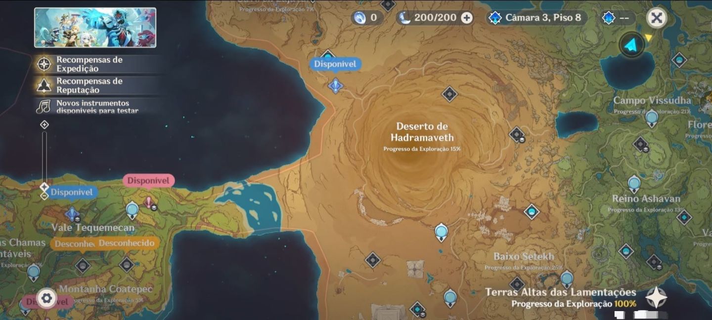 Conta de Genshin ar56, joga desde a 1.0, muito para explorar